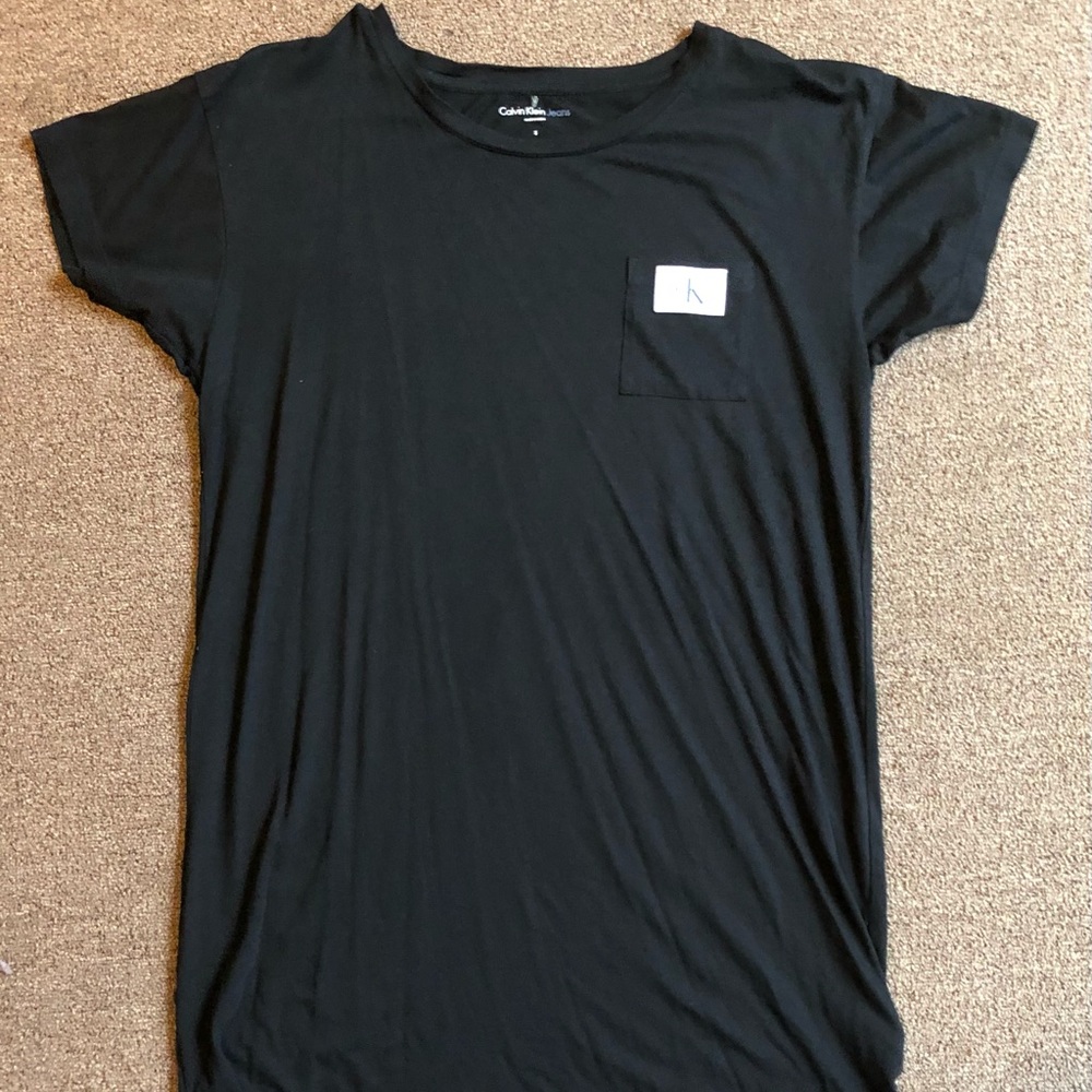 calvin klein black t shirt dress